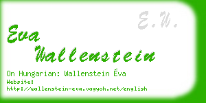 eva wallenstein business card